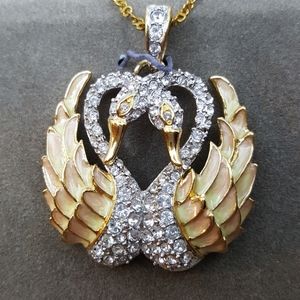 Loving Swans Necklace, only a few days left